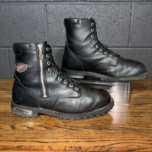 Vintage Red Wing 979 Motorcycle Boots 11 D Black Leather Made In USA